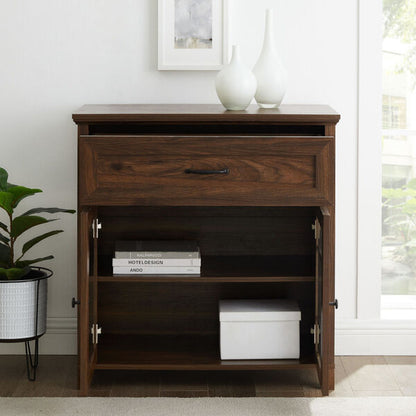 avian solid wood cabinet in walnut finish