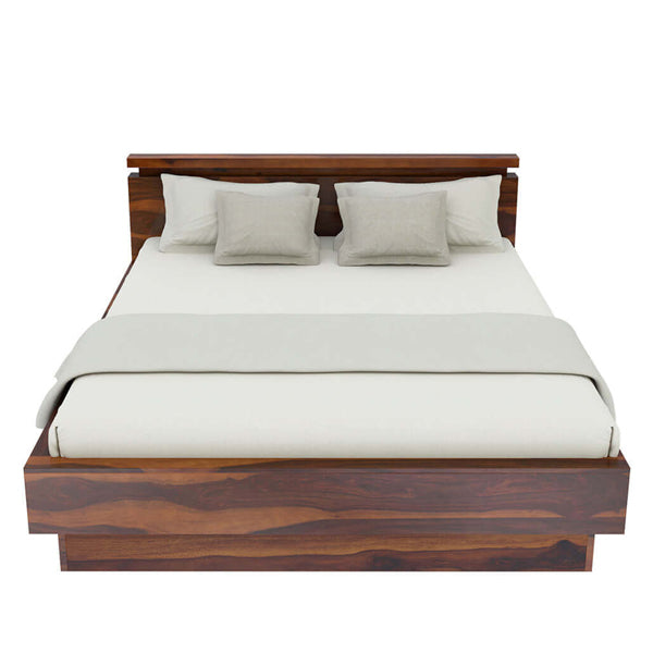 Roney solid wood bed in natural finish