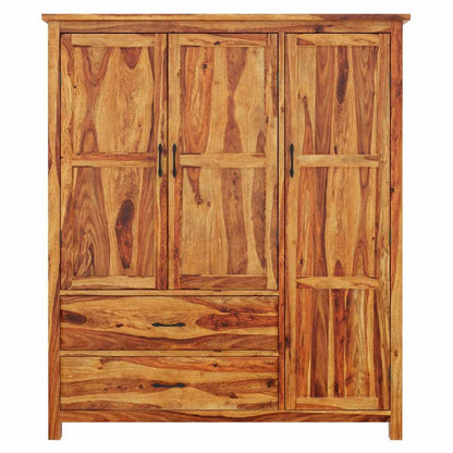 olton solid wood wardrobe in natural finish