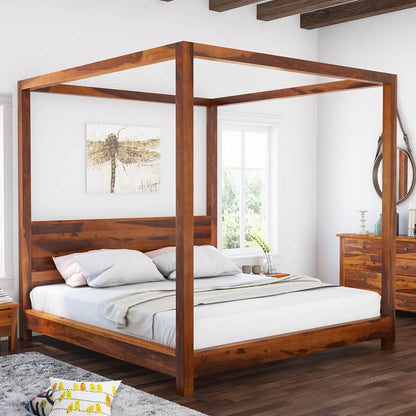 classic solid wood poster bed