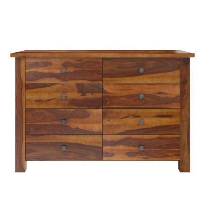 solid wood dresser in natural finish