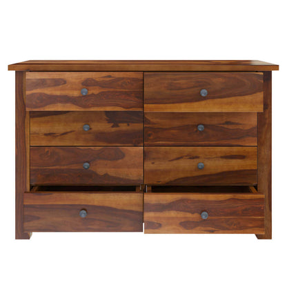 solid wood dresser in natural finish