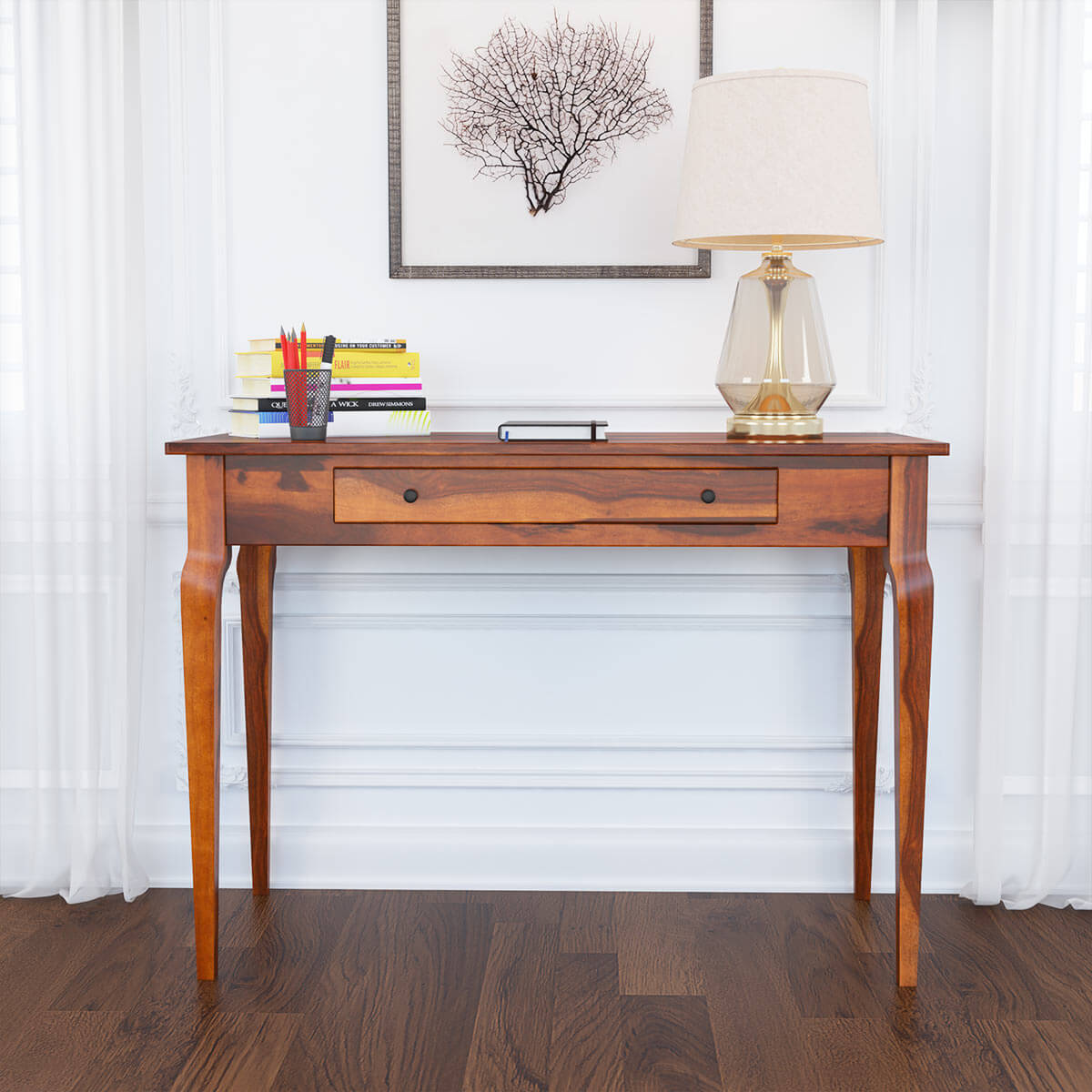 pikaso solid wood study table