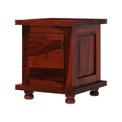 portico solid wood end table