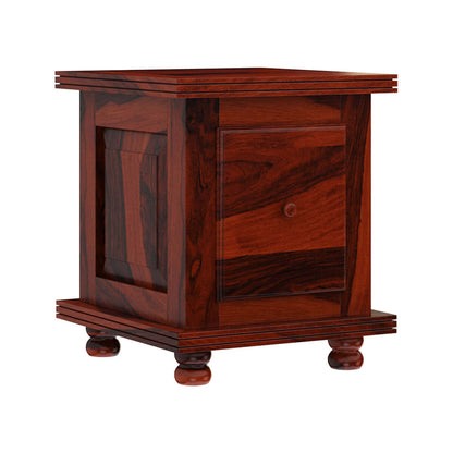 portico solid wood end table
