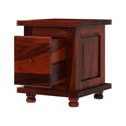 portico solid wood end table