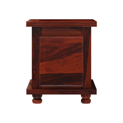 portico solid wood end table