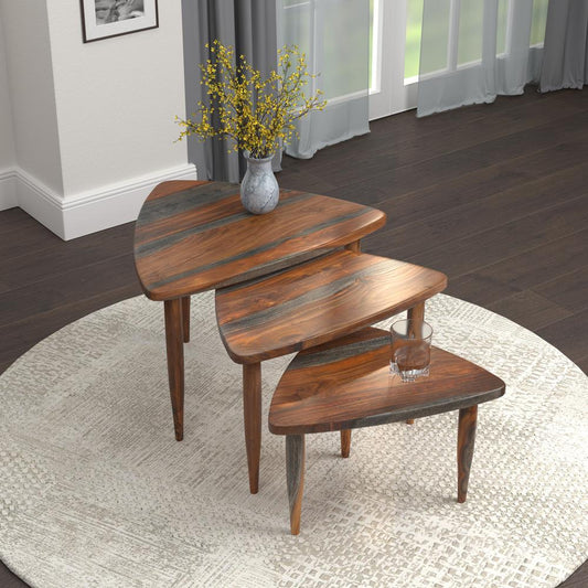 solid wood nest of tables