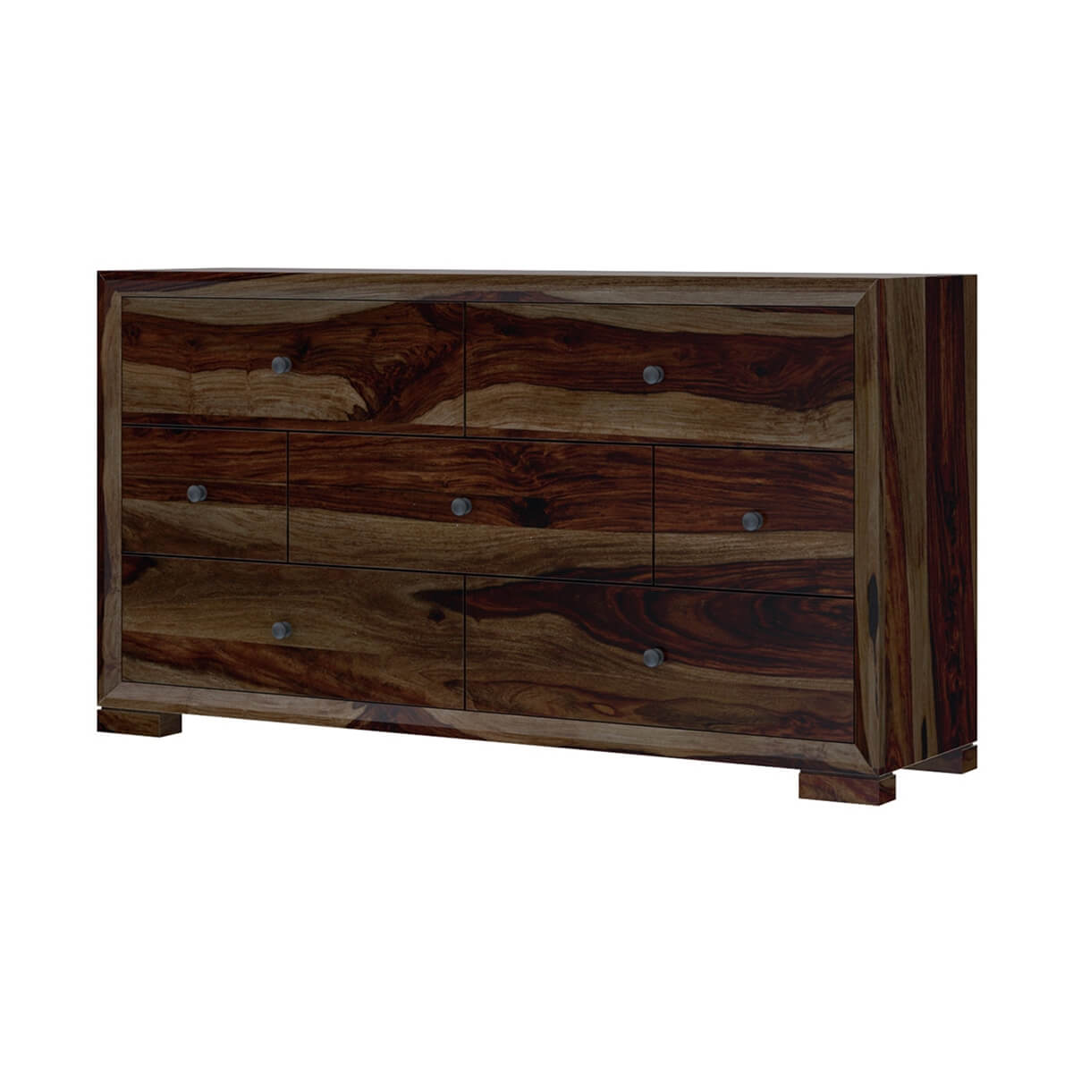 udsar solid wood dresser in medium espresso finish