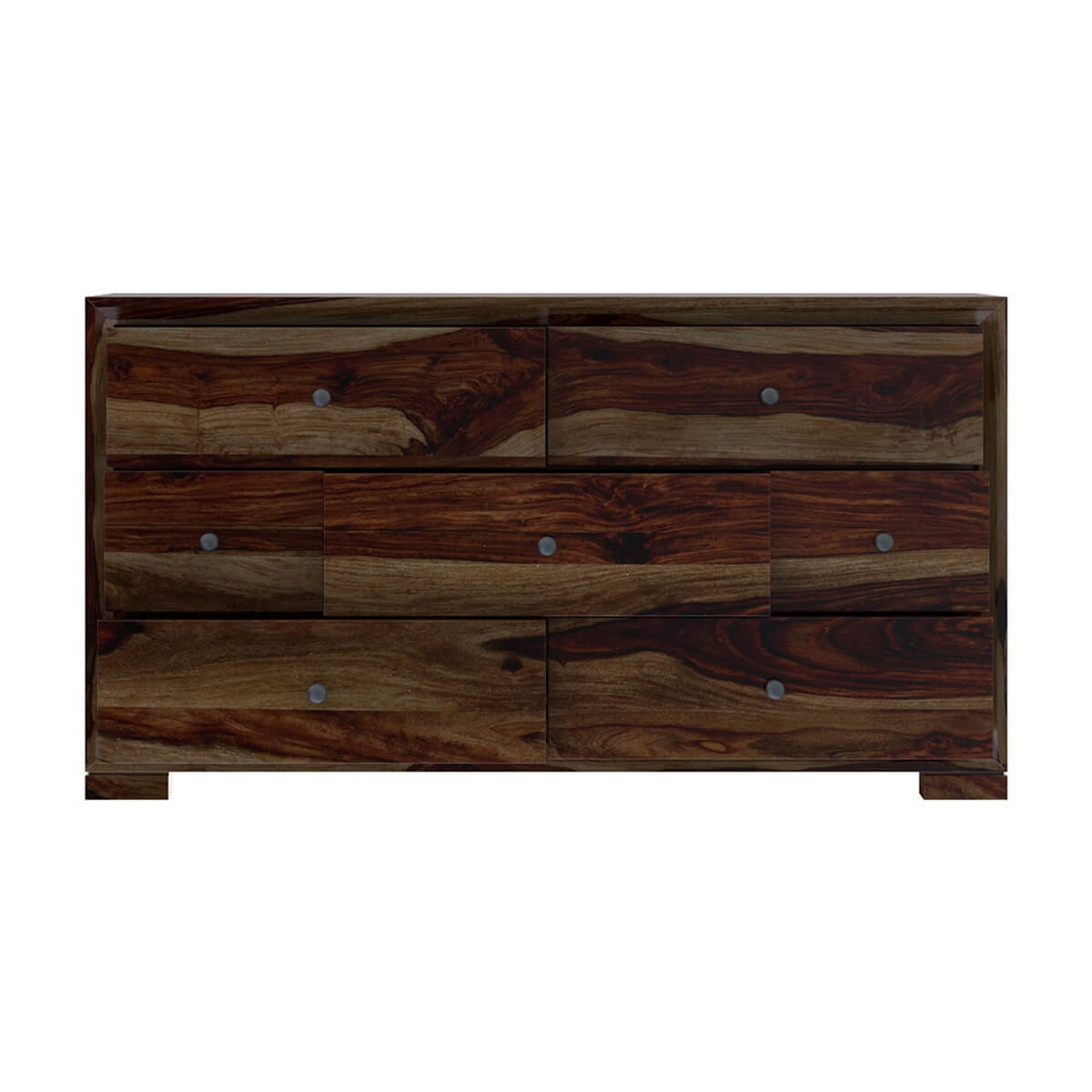 udsar solid wood dresser in medium espresso finish