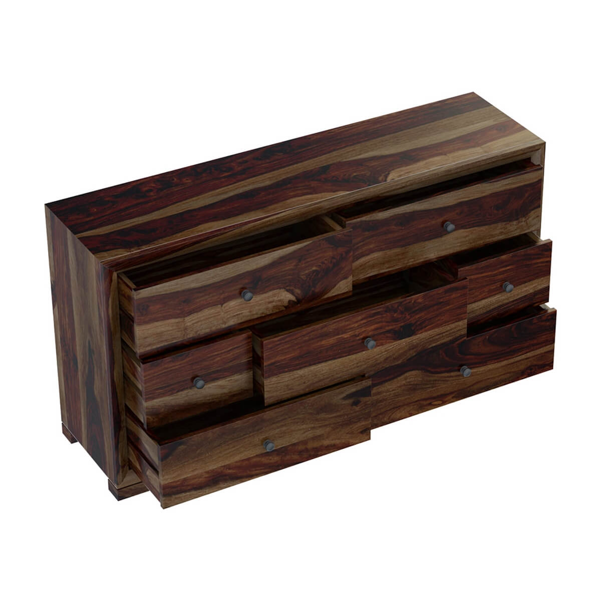 udsar solid wood dresser in medium espresso finish
