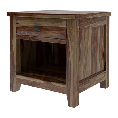 irvin solid wood bedside table in espresso finish