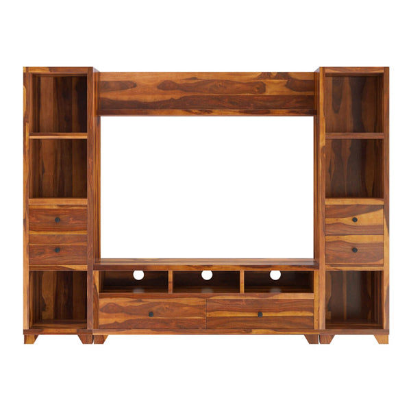 orion solid wood tv shelve in natural finish