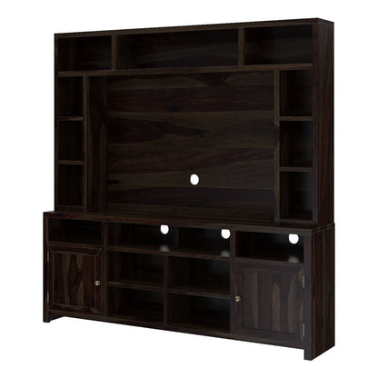 santa solid wood TV shelve in Walnut finish