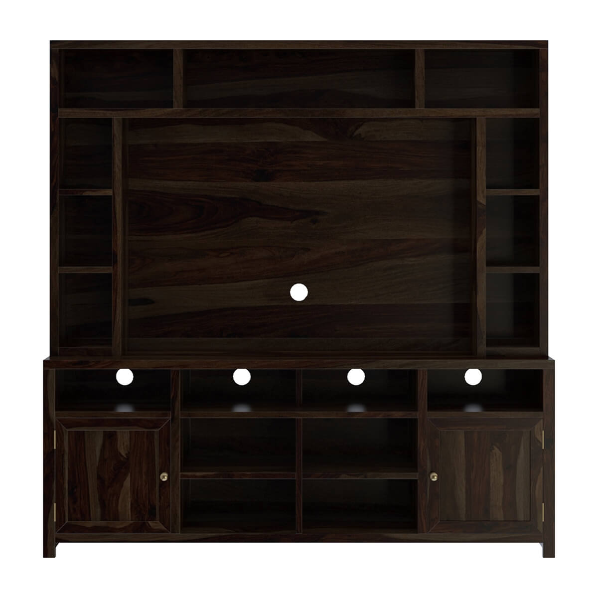 santa solid wood TV shelve in Walnut finish