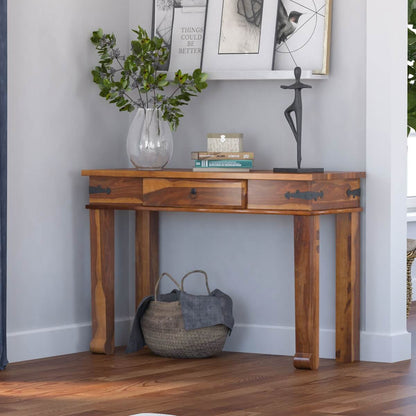 alan solid wood console table