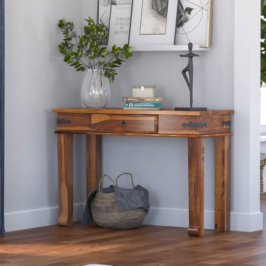 alan solid wood console table