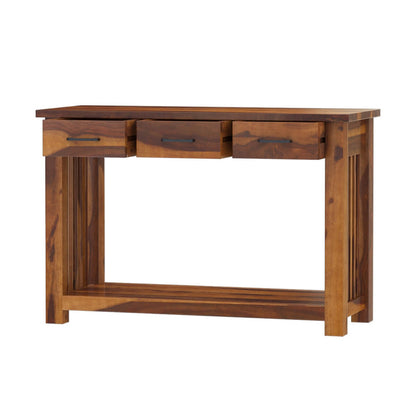clover solid wood console table