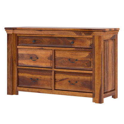 Flora solid wood dressing table in natural finish