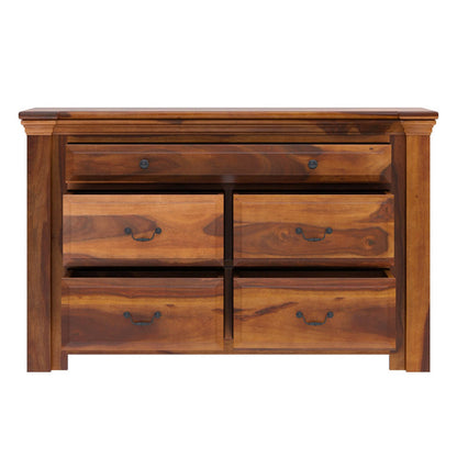 Flora solid wood dressing table in natural finish