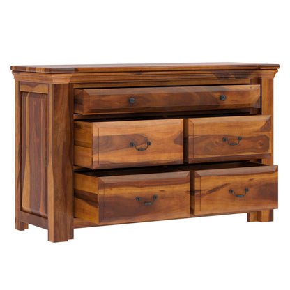Flora solid wood dressing table in natural finish