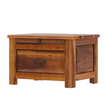 flora solid wood bedside table in natural finish