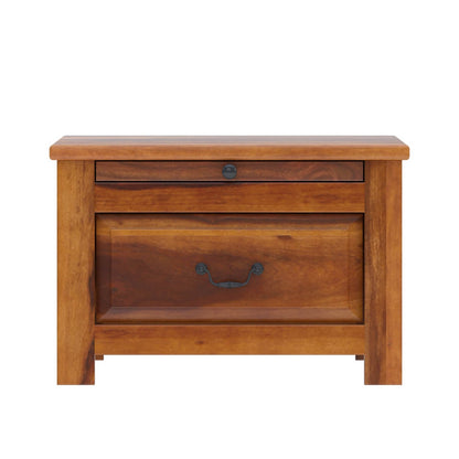 flora solid wood bedside table in natural finish