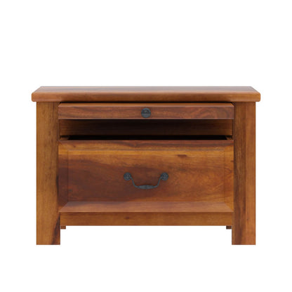 flora solid wood bedside table in natural finish