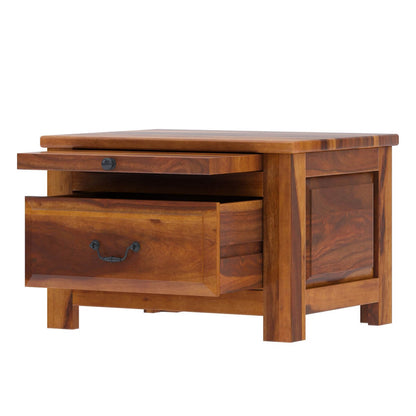 flora solid wood bedside table in natural finish