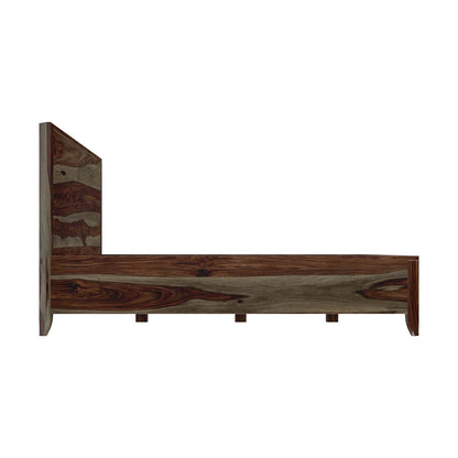 romeo solid wood bed in walnut finish