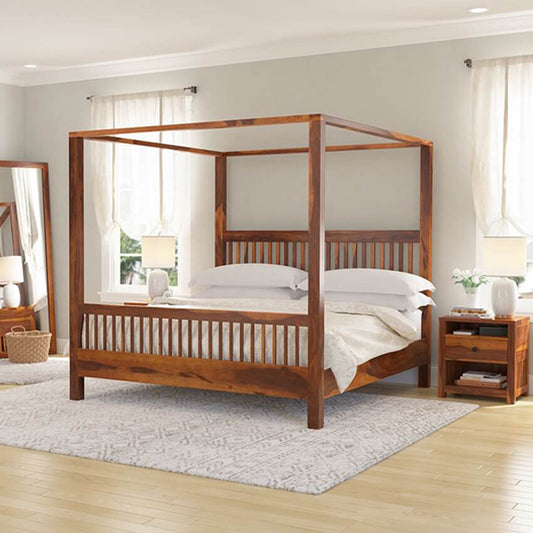 lotus solid wood poster bed
