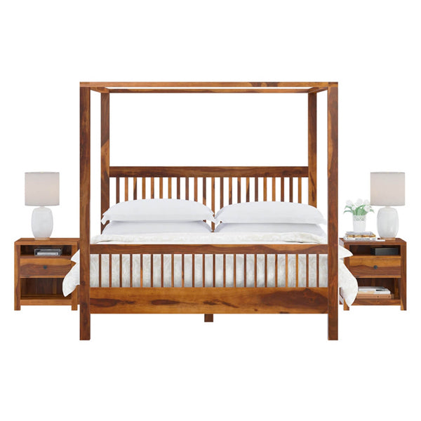 lotus solid wood poster bed