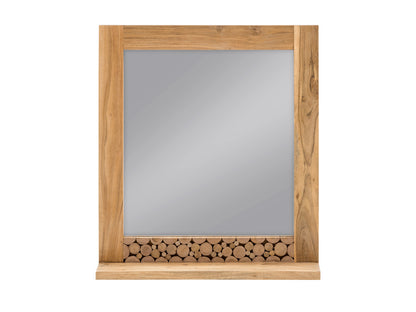 bonita solid wood mirror in stone finish