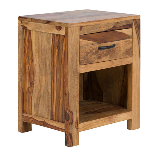 alankaar solid wood bedside table