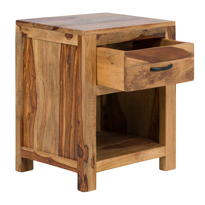 alankaar solid wood bedside table