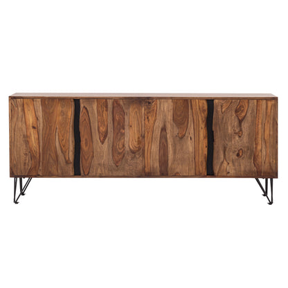 arizona solid wood sideboard in stone finish