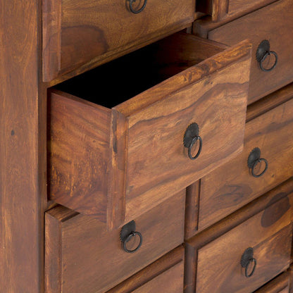 jakarta solid wood chest of drawer in natural finish