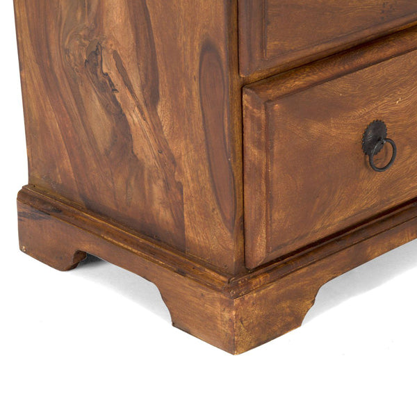 jakarta solid wood chest of drawer in natural finish