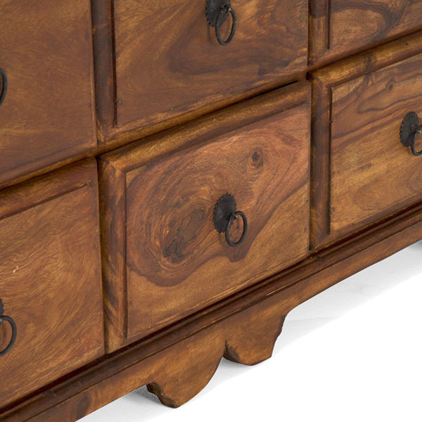 jakarta solid wood chest of drawer in natural finish