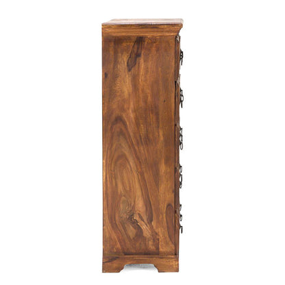 jakarta solid wood chest of drawer in natural finish