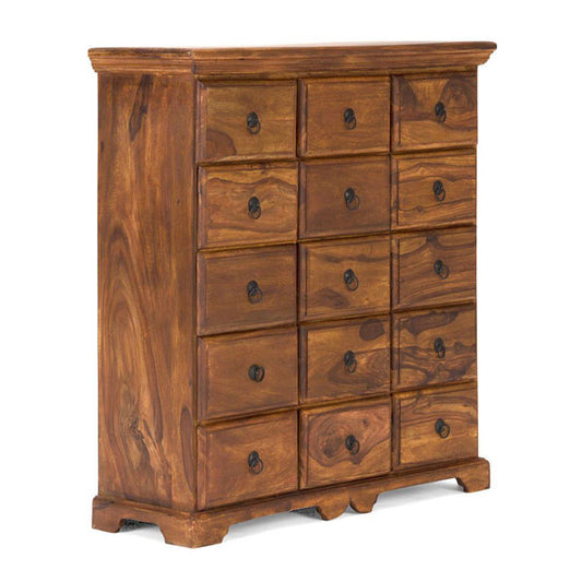 jakarta solid wood chest of drawer in natural finish