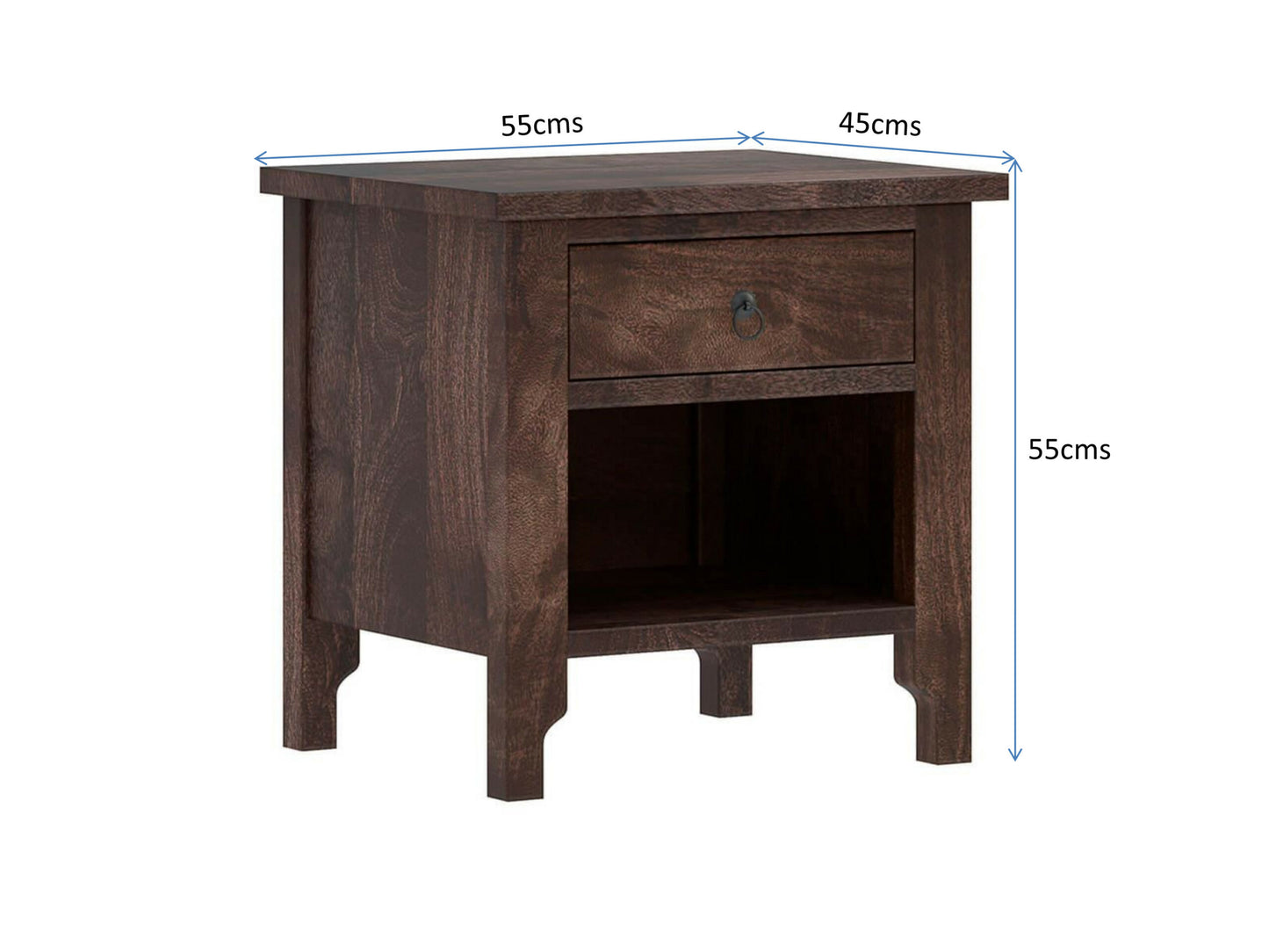 athena solid wood bedside/nightstand table