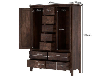athena solid wood wardrobe