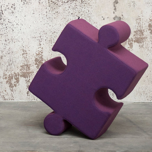 purple puzzle pouffe