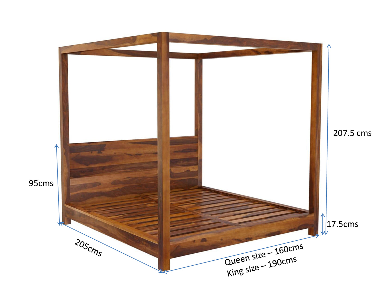 classic solid wood poster bed