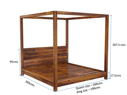 classic solid wood poster bed