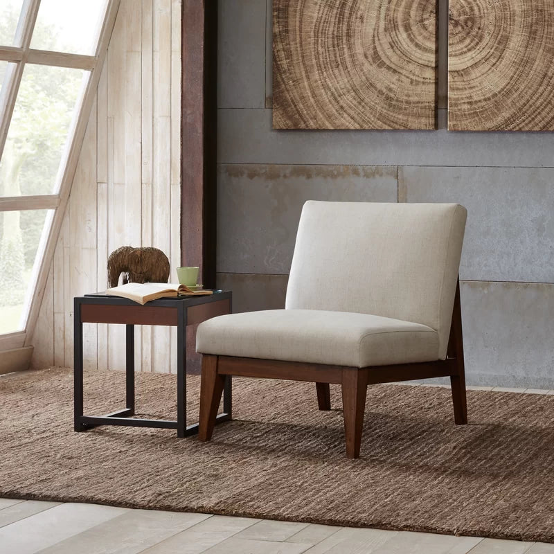 slant back slipper chair