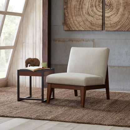 slant back slipper chair