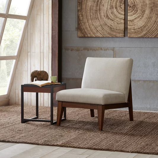slant back slipper chair