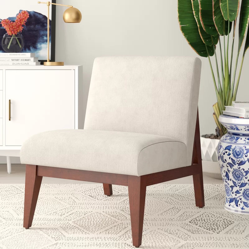 slant back slipper chair